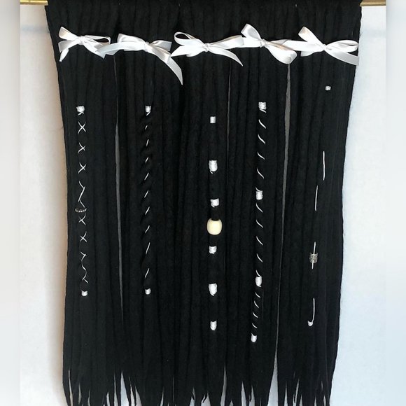 Obsidian Black Double Ended 20-22in Dreads 30 Pieces - Picture 2 of 3